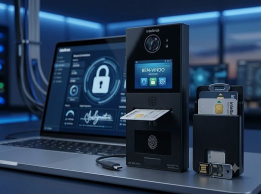 Certificado digital conectado a um notebook