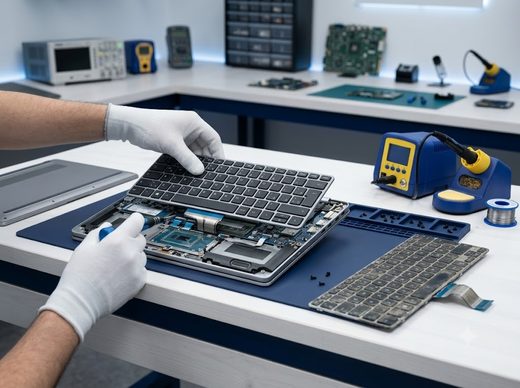 Troca de teclado de notebook